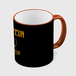 Кружка 3D Led Zeppelin x Led Zeppelin, цвет: 3D-оранжевый кант
