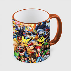 Кружка цветная SUPER SMASH BROS ГЕРОИ ИГРЫ