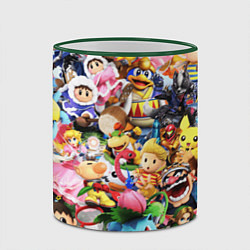 Кружка 3D SUPER SMASH BROS ГЕРОИ ИГРЫ, цвет: 3D-зеленый кант — фото 2