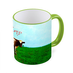 Кружка 3D Atom Heart Mother - Pink Floyd, цвет: 3D-светло-зеленый кант