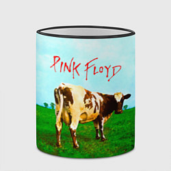 Кружка 3D Atom Heart Mother - Pink Floyd, цвет: 3D-черный кант — фото 2
