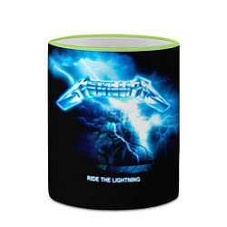 Кружка 3D Ride the Lightning Metallica, цвет: 3D-светло-зеленый кант — фото 2