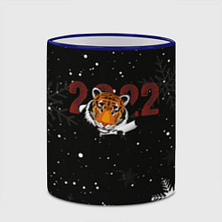 Кружка 3D Тигр 2022 Black, цвет: 3D-синий кант — фото 2