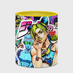 Кружка 3D JoJos Bizarre Adventure - Джолин Кудзё, цвет: 3D-белый + желтый — фото 2