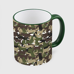 Кружка цветная Камуфляж из Собак Camouflage