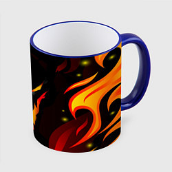 Кружка 3D DOTA 2 SHADOW FIEND ТЕНЬ ОГОНЬ, цвет: 3D-синий кант