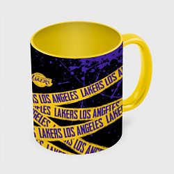 Кружка цветная LAKERS LOGO БРЫЗГИ КРАСОК