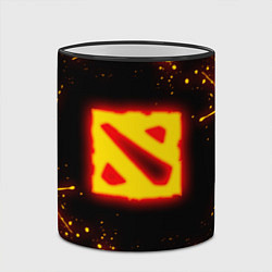 Кружка 3D DOTA 2 FIRE LOGO ДОТА 2 ОГНЕННЫЙ ЛОГО, цвет: 3D-черный кант — фото 2