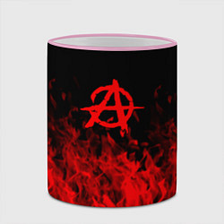 Кружка 3D Гражданская оборона пламя, цвет: 3D-розовый кант — фото 2