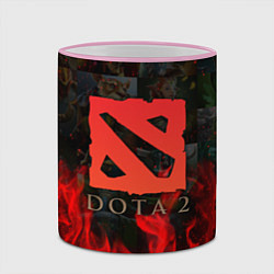 Кружка 3D DOTA 2 ЛОГО В ОГНЕ, ПЕРСОНАЖИ, цвет: 3D-розовый кант — фото 2