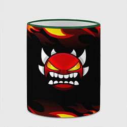 Кружка 3D Geometry Dash Fire, цвет: 3D-зеленый кант — фото 2
