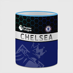 Кружка 3D FC Chelsea London ФК Челси Лонон, цвет: 3D-небесно-голубой кант — фото 2