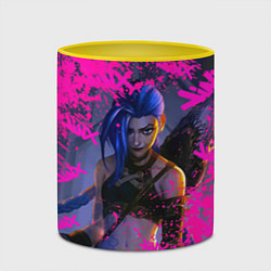 Кружка 3D Jinx v2 Arcane LoL, цвет: 3D-белый + желтый — фото 2