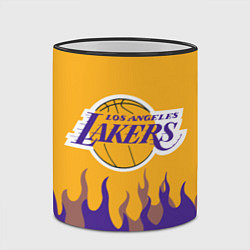 Кружка 3D LA LAKERS NBA FIRE ЛЕЙКЕРС ОГОНЬ, цвет: 3D-черный кант — фото 2