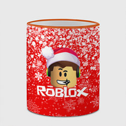 Кружка 3D ROBLOX НОВОГОДНИЙ SMILE 2022, цвет: 3D-оранжевый кант — фото 2