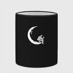 Кружка 3D Кофе на Луне, цвет: 3D-черный кант — фото 2