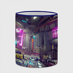 Кружка 3D Городской киберпанк, цвет: 3D-синий кант — фото 2