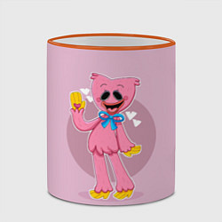 Кружка 3D KISSY MISSY POPPY PLAYTIME ПОППИ ПЛЕЙТАЙМ КИССИ МИ, цвет: 3D-оранжевый кант — фото 2