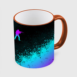 Кружка цветная CS GO NEON SYMBOL STYLE SKIN КС ГО НЕОН