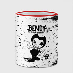 Кружка 3D Bendy and the ink machine - Black & White, цвет: 3D-красный кант — фото 2