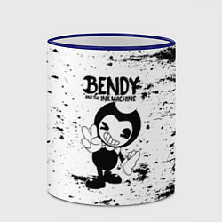 Кружка 3D Bendy and the ink machine - Black & White, цвет: 3D-синий кант — фото 2