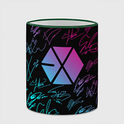 Кружка 3D EXO BAND НЕОНОВЫЕ АВТОГРАФЫ, цвет: 3D-зеленый кант — фото 2