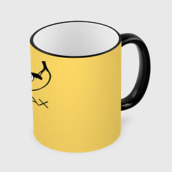 Кружка 3D Relax - панда на банане, цвет: 3D-черный кант