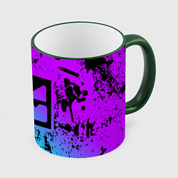 Кружка цветная GEOMETRY DASH NEON LEVELS SMILE