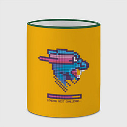 Кружка 3D Mr Beast Pixel Art, цвет: 3D-зеленый кант — фото 2