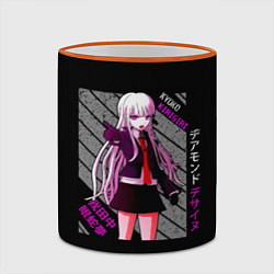 Кружка 3D Кёко Киригири - Danganronpa, цвет: 3D-оранжевый кант — фото 2