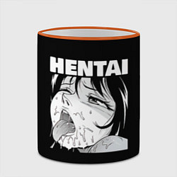 Кружка 3D HENTAI девочка ahegao, цвет: 3D-оранжевый кант — фото 2