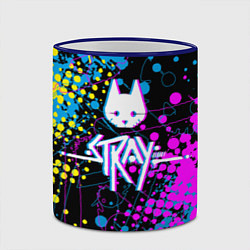 Кружка 3D Stray кот бродяга, цвет: 3D-синий кант — фото 2