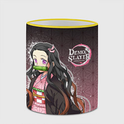 Кружка 3D НЕЗУКО NEZUKO SLAYER, цвет: 3D-желтый кант — фото 2