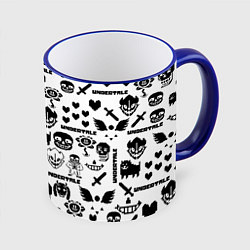 Кружка цветная UNDERTALE WHITE PATTERN