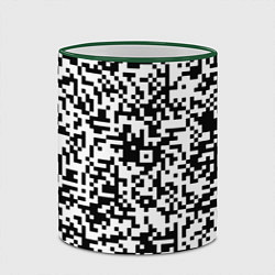 Кружка 3D Стиль QR код, цвет: 3D-зеленый кант — фото 2