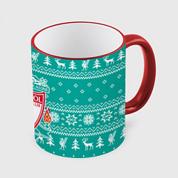 Кружка цветная НОВОГОДНИЙ СВИТЕР LIVERPOOL