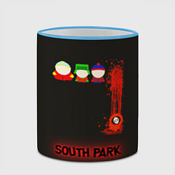 Кружка 3D Южный парк главные персонажи South Park, цвет: 3D-небесно-голубой кант — фото 2