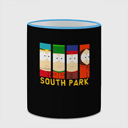 Кружка 3D South Park - Южный парк главные герои, цвет: 3D-небесно-голубой кант — фото 2