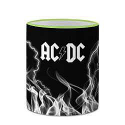 Кружка 3D ACDC Fire, цвет: 3D-светло-зеленый кант — фото 2