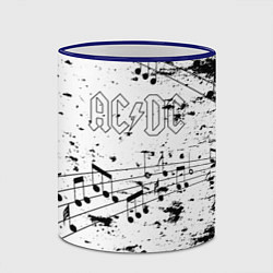 Кружка 3D ACDC - Музыкальные ноты, цвет: 3D-синий кант — фото 2