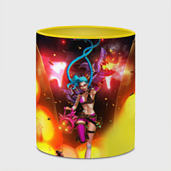 Кружка 3D ARCANE League Of Legends JINX взрыв, цвет: 3D-белый + желтый — фото 2