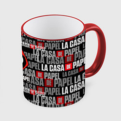 Кружка 3D La Casa de Papel токио, цвет: 3D-красный кант