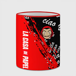 Кружка 3D La Casa de Papel bum bum ciao, цвет: 3D-красный кант — фото 2