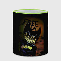 Кружка 3D Бенди Bendy And The Ink Machine, цвет: 3D-светло-зеленый кант — фото 2