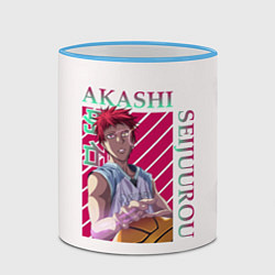 Кружка 3D Akashi Seijuro - Kuroko No Basket, цвет: 3D-небесно-голубой кант — фото 2