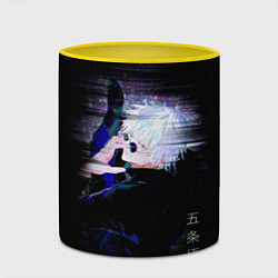 Кружка 3D Сатору Satoru Gojou, цвет: 3D-белый + желтый — фото 2