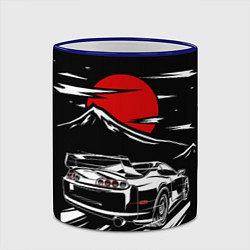 Кружка 3D TOYOTA SUPRA Под Луной, цвет: 3D-синий кант — фото 2