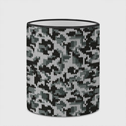 Кружка 3D Серый Вязаный Камуфляж, цвет: 3D-черный кант — фото 2