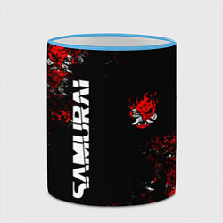 Кружка 3D КИБЕРПАНК 2077 SAMURAI CYBERPUNK 2077, цвет: 3D-небесно-голубой кант — фото 2