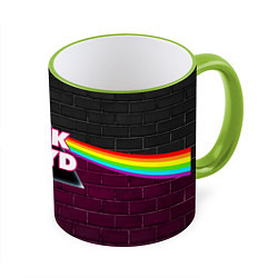 Кружка 3D PINK FLOYD ПИНК ФЛОЙД, цвет: 3D-светло-зеленый кант